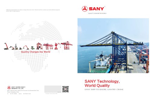 Sany customized container cranes STS4501S