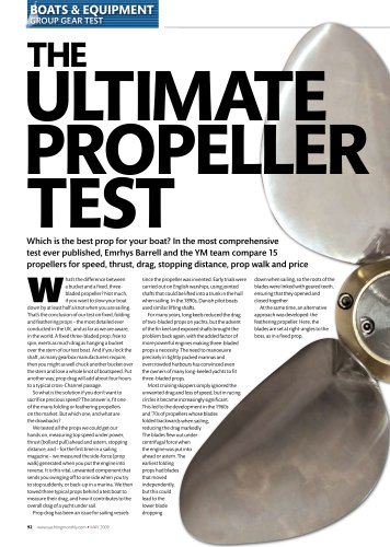 Propeller test - Yachting Monthly