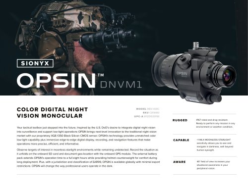 COLOR DIGITAL NIGHT VISION MONOCULAR