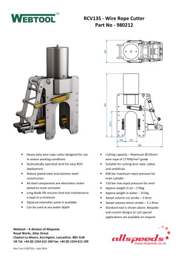 RCV135 - Wire Rope Cutter