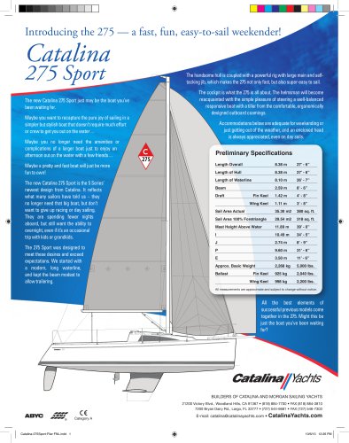 Catalina 275 Sport