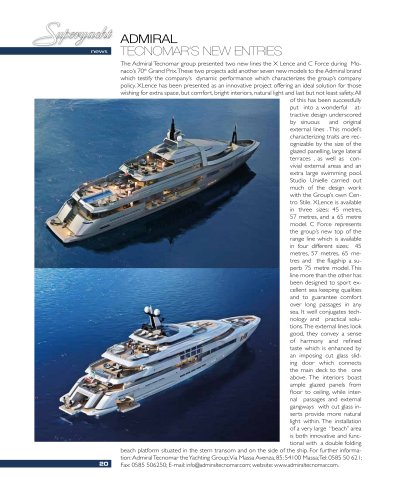 Admiral X Lence and C Force on Superyacht | September 2012