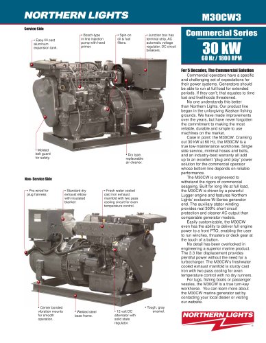 M30CW - 30 kW Northern Lights commercial series generator