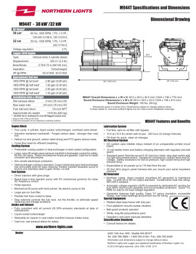 M944T Specification Sheet