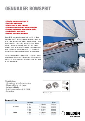 Gennaker bowsprit