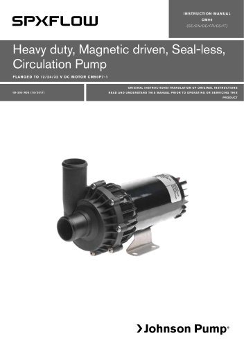 CM90 - Heavy duty, Magnetic driven, Seal-less, Circulation Pump - Manual