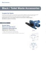 Black / Toilet Waste Accessories