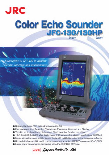 Color Echo Sounder JFC-130(1kW)/130HP(3kW)