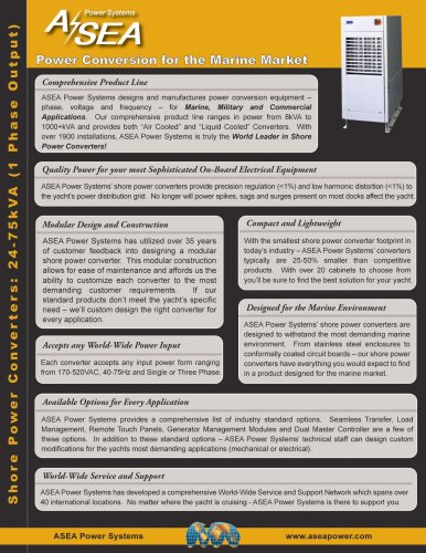 Shore Power Converter: 24kVA - Model AC24