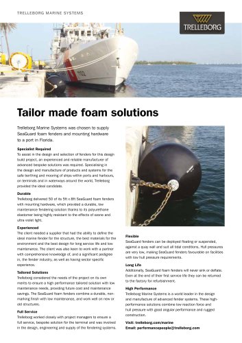 Case Study - Foam fender, Florida port