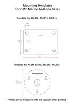 Mounting Templates for GME Marine Antenna Bases