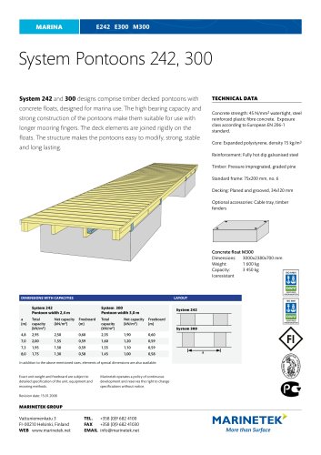 System Pontoons 242, 300