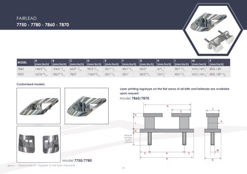 FAIRLEAD 7750 - 7780 - 7860 - 7870