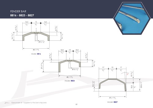 FENDER BAR 8816 - 8823 - 8827