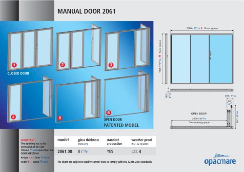 manual door model 2061