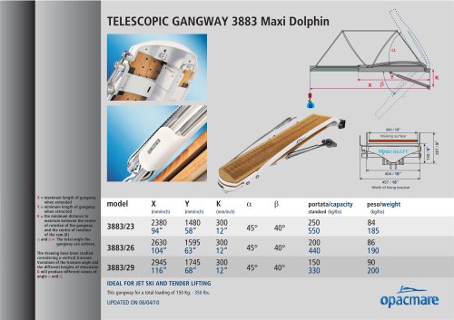 passerelle Maxi Dolphin model 3883