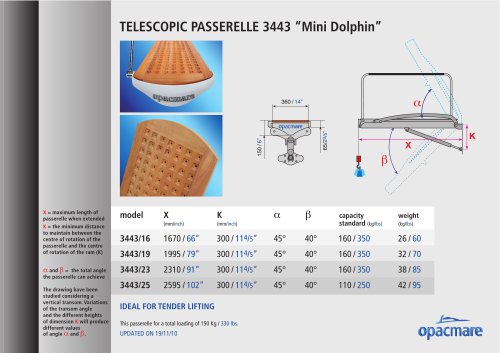 passerelle Mini Dolphin model 3443