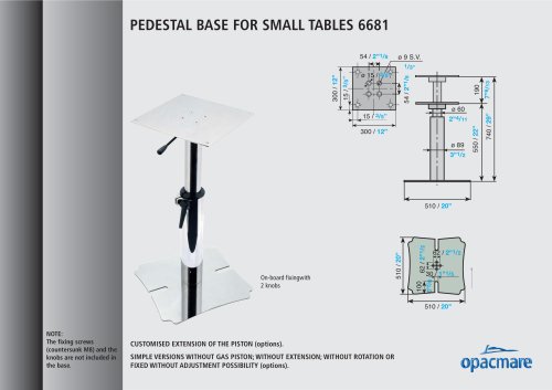 table bases model 6681