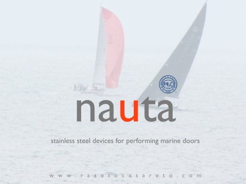 NAUTA stainless steel devices for performing marine doors