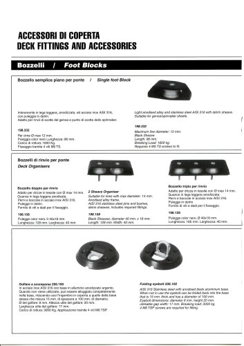 DECK FITTINGS AND ACCESSORIES