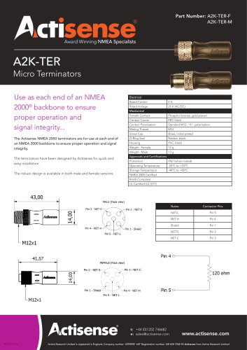 A2K-TER NMEA 2000 Micro Terminators