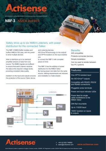 Data Sheets NBF-3 Data Sheet issue 3.00