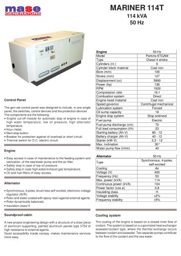 MARINER 114T - 1500 RPM