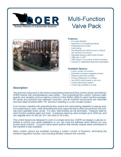 Multi Function Valvepack