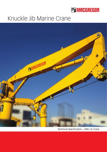 Knuckle jib marine crane