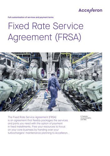 FRSA - Fixed Rate Service Agreement