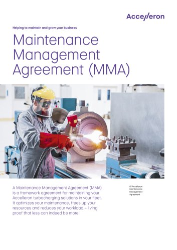 MMA - Maintenance Management Agreement