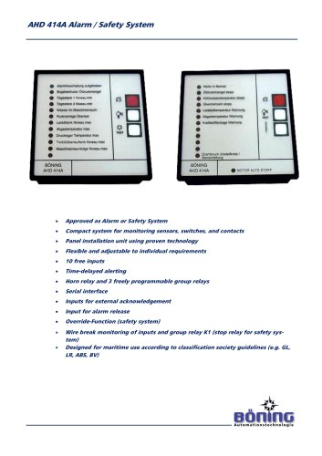 AHD 414A Alarm / Safety System