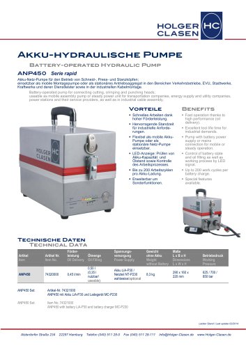 Battery-operated Hydraulic Pump