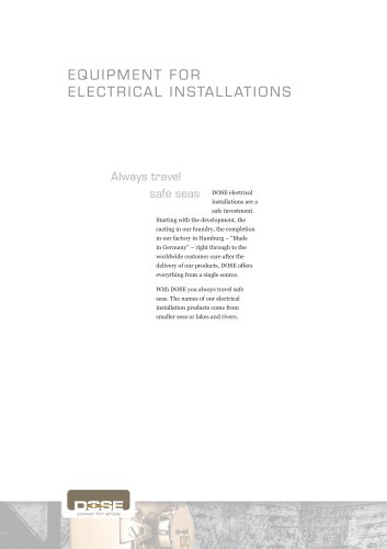 EQUIPMENT FOR ELECTRICAL INSTALLATIONS