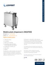 Plate Dispenser. Mobile, heated