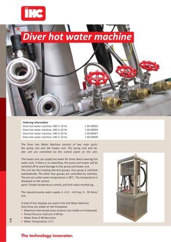 Diver hot water machine