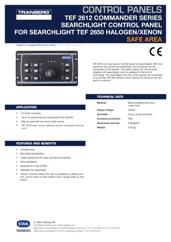 TEF 2612 COMMANDER SERIES