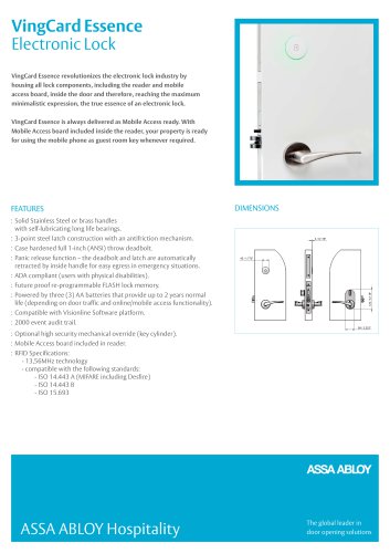 Essence Product Sheet