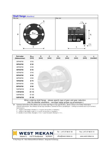 Shaft flange