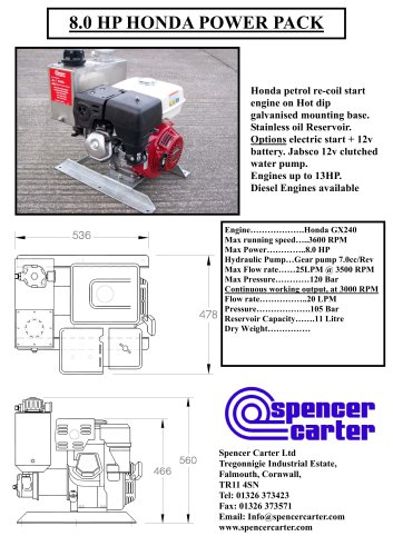 8.0 HP HONDA POWER PACK