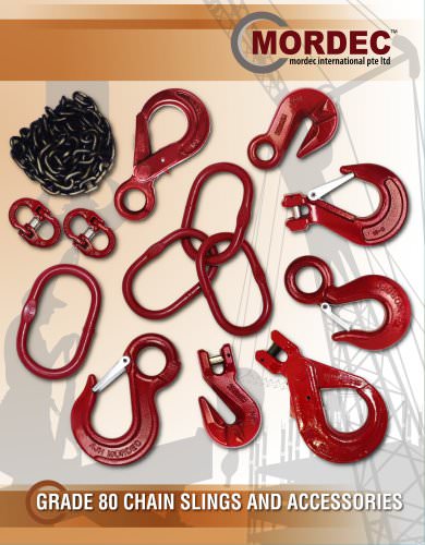 Grade 80 chain slings and accessories