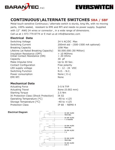 CONTINUOUS\ALTERNATE SWITCHES SBA / SBF