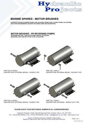 MARINE AUTOPILOT MOTOR BRUSHES