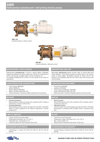 ABR SELF-PRIMING ELECTRIC PUMPS