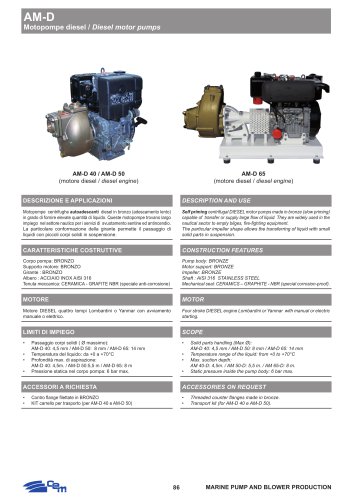 AM-D DIESEL MOTOR PUMPS