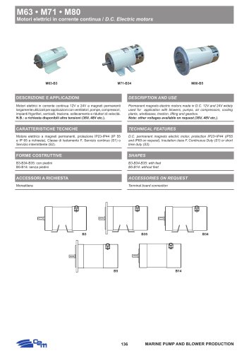 D.C. ELECTRIC MOTORS