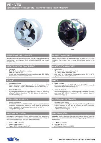 HELICOIDAL (AXIAL) ELECTRIC BLOWERS