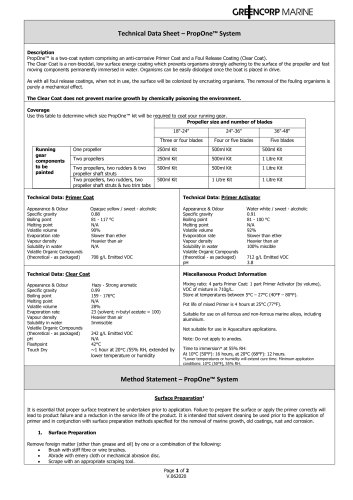 Technical Data Sheet – PropOne™ System