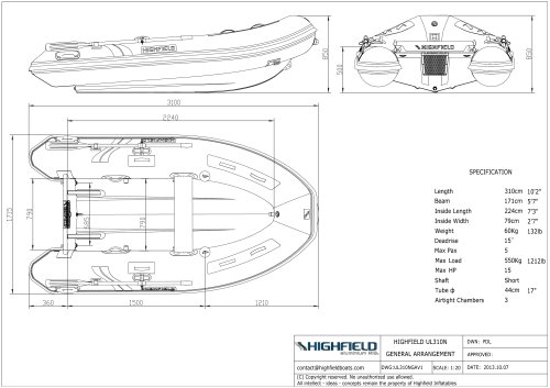 HIGHFIBD UL310N GENERAL ARRANGEMENT