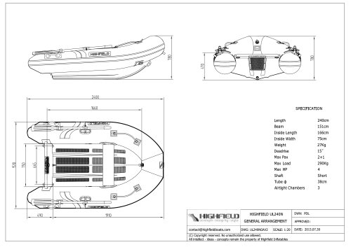 HIGHFIELD UL240N GENERAL ARRANGEMENT